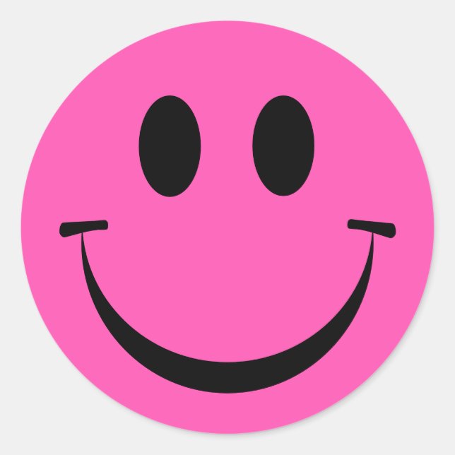 Sticker Rond Joli Visage Rose Chaud (Devant)