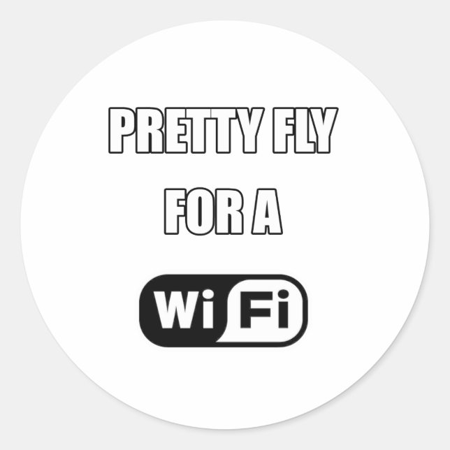 Sticker Rond Joli vol pour une connexion Wi-Fi (Devant)