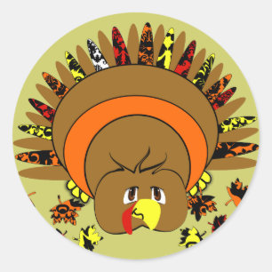 Sticker Rond Jolie couleur complète Turquie