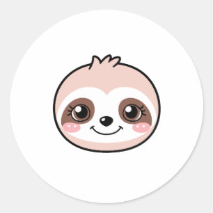 Sticker Rond Jolie fente rose