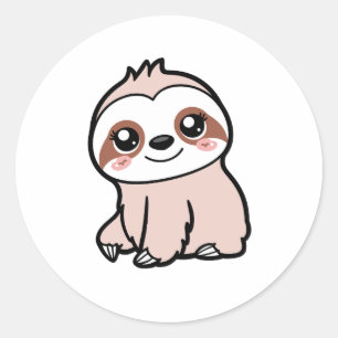 Sticker Rond Jolie fente rose