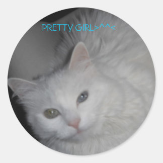 STICKER ROND JOLIE FILLE>^<^