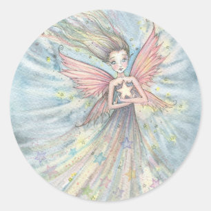 Sticker Rond Jolie Petite Fée de l'Étoile par Molly Harrison