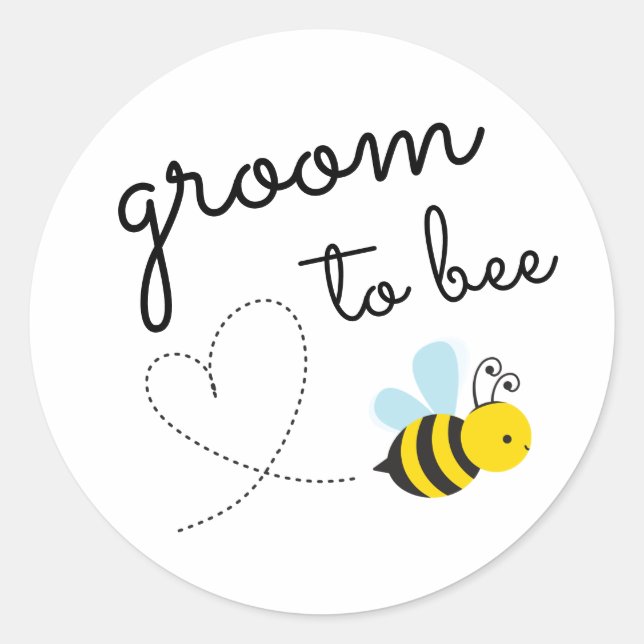 Sticker Rond Jolie pièce Jaune À Abeille (Devant)