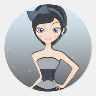 Sticker Rond Jolie robe