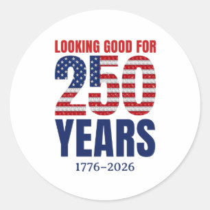Sticker Rond Jolie vue pour 250 ans d'indépendance américaine