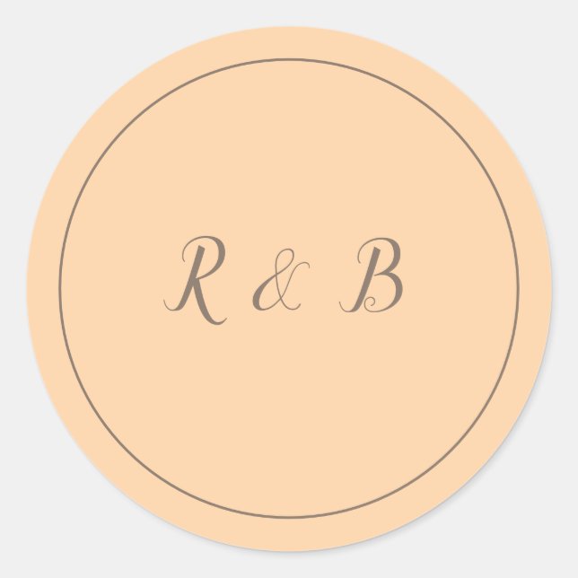Sticker Rond Jolies initiales (Devant)