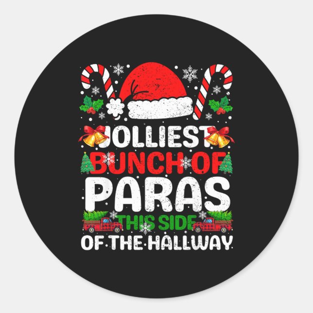 Sticker Rond Jolliest Bunch Of Paras This Side Of The Hallway C (Devant)