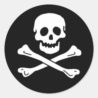 Sticker Rond jolly-roger-own-work-2a