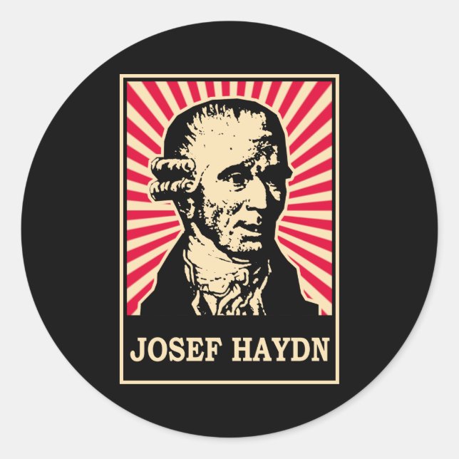Sticker Rond Josef Haydn (Devant)