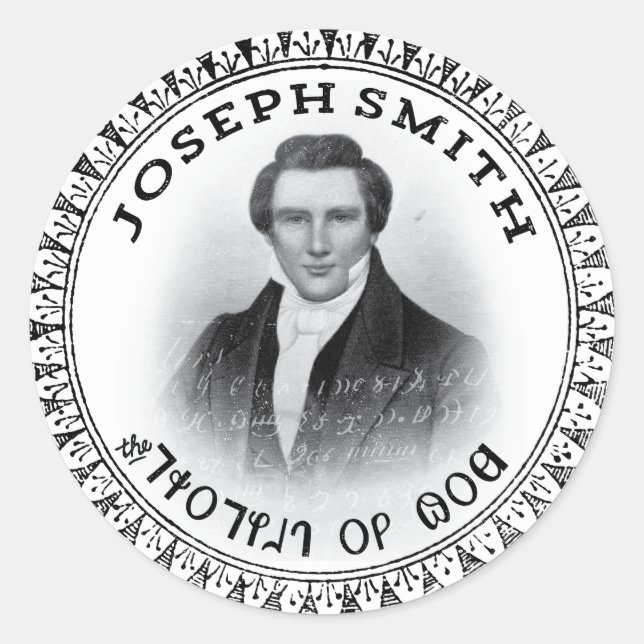 Sticker Rond Joseph Smith Le Prophète de Dieu (Devant)