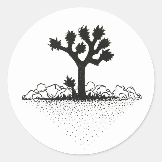 Sticker Rond Joshua Tree (Devant)