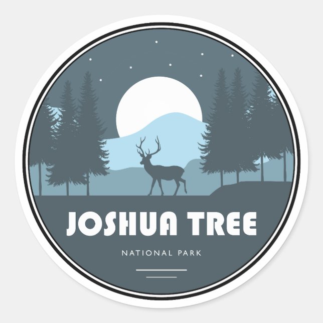 Sticker Rond Joshua Tree National Park Deer (Devant)