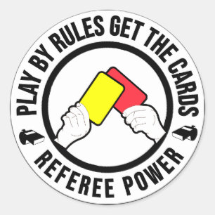 Sticker Rond Jouer par les règles obtenir les cartes Référencer