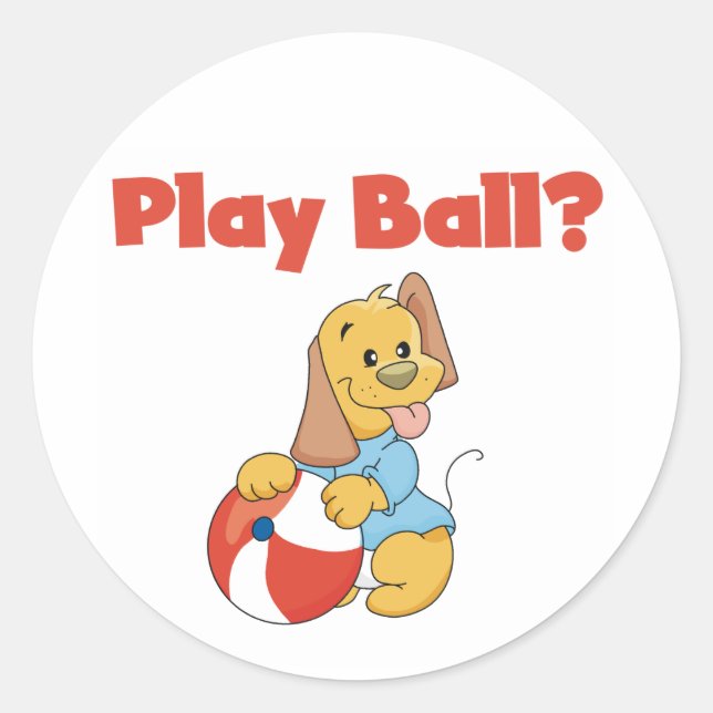 Sticker Rond Jouer T-shirts et cadeaux de bal (Devant)
