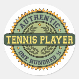 Sticker Rond Joueur authentique de tennis
