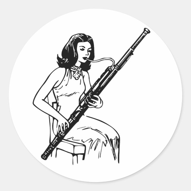 Sticker Rond Joueur Bassoon (Devant)