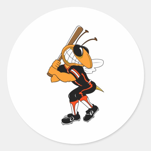 Sticker Rond Joueur de balle Hornet (Devant)