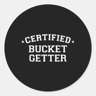Sticker Rond Joueur de baseball certifié attrapeur de Buc