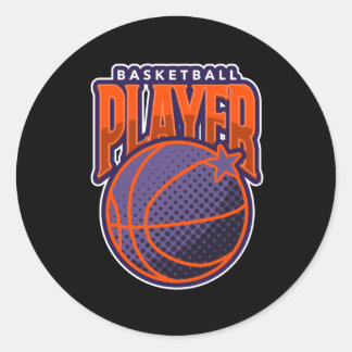 Sticker Rond Joueur de basket-ball 6