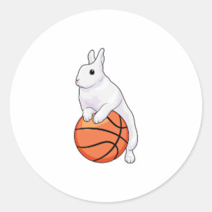 Sticker Rond Joueur de basket-ball Bunny