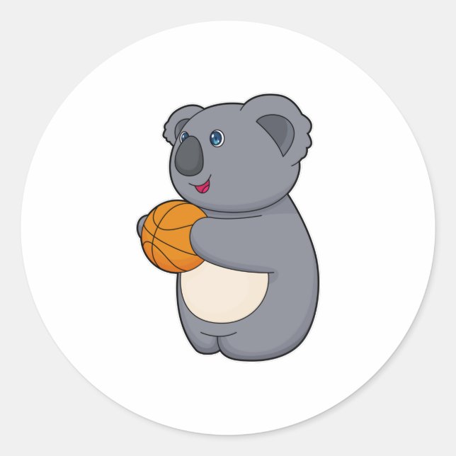 Sticker Rond Joueur de basket-ball de Koala (Devant)