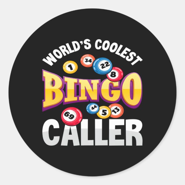 Sticker Rond Joueur De Bingo De L'Est Du Monde (Devant)