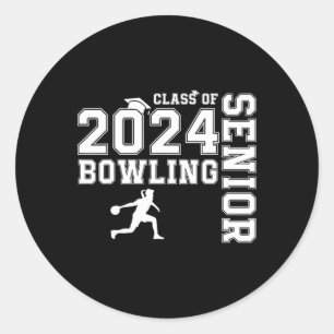 Sticker Rond Joueur de Bowling Cl de Bowler