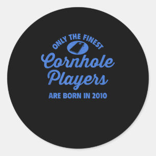 Sticker Rond Joueur de Cornhole 15 ans 2010 15e anniversaire