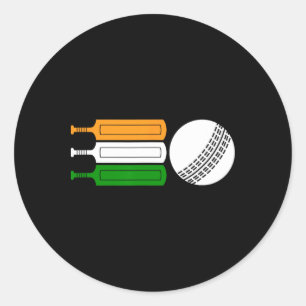 Sticker Rond Joueur de cricket indien Ll Équipe de cricket du d