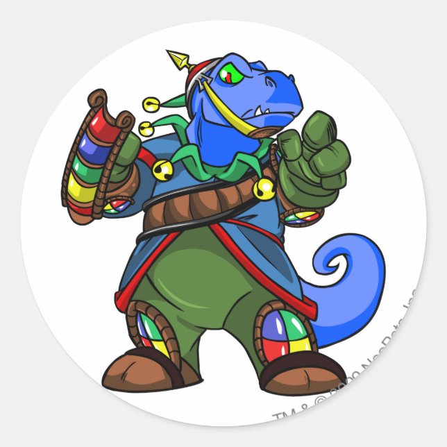 Sticker Rond Joueur de Grarrl Roo Island (Devant)