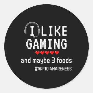 Sticker Rond Joueur de jeu de sensibilisation Arfid