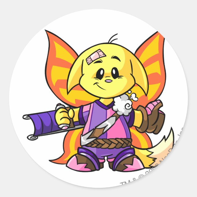 Sticker Rond Joueur de Kacheek Faerieland (Devant)