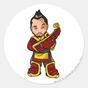 Sticker Rond Joueur de personnel de Bancha Ninja Shenkuu