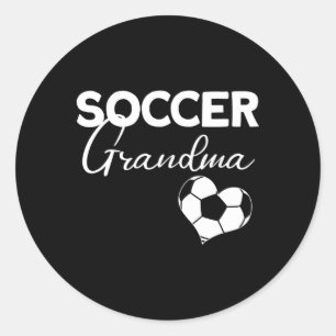 Sticker Rond Joueur de soccer de grand-mère