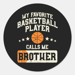 Sticker Rond Joueur favori Bysketbyll Brother Famille Byller B