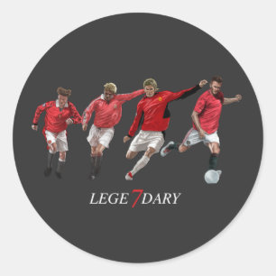 Sticker Rond Joueur légendaire de football de Manchester, David