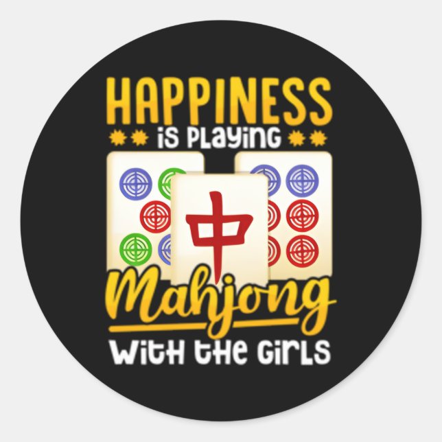 Sticker Rond Joueur Mahjong (Devant)