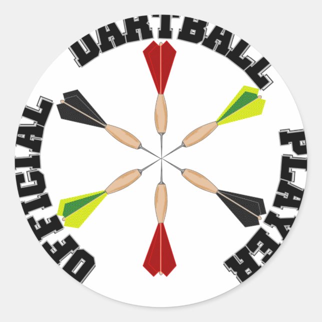 Sticker Rond Joueur officiel de Dartball (Devant)