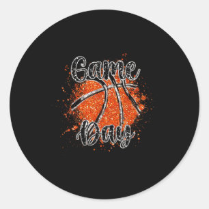 Sticker Rond Joueurs de basket-ball de jour de match équipe de