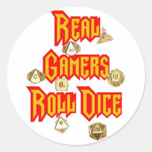 Sticker Rond Joueurs réels lancer des dés