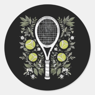 Sticker Rond Joueuse de tennis