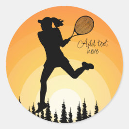 Sticker Rond Joueuse de tennis Femmes Tennis