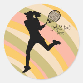Sticker Rond Joueuse de tennis Femmes Tennis