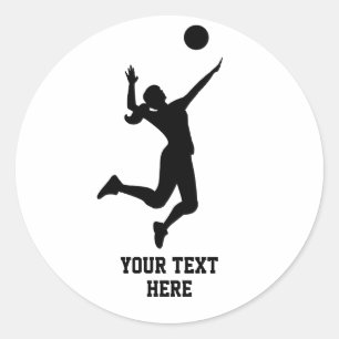Sticker Rond Joueuse de volley-ball de plage