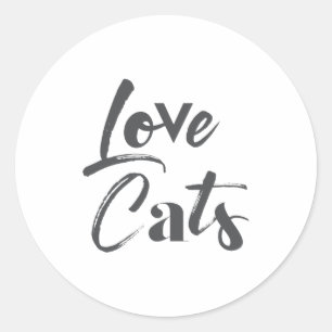 Sticker Rond Joueuse, joyeuse, moderne, design mignon de Love C