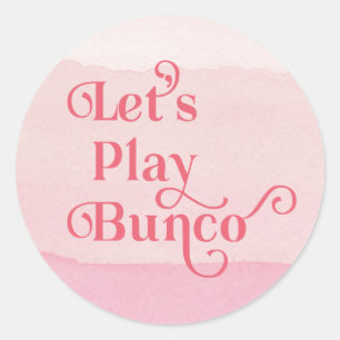 Sticker Rond Jouons moderne rose de Bunco
