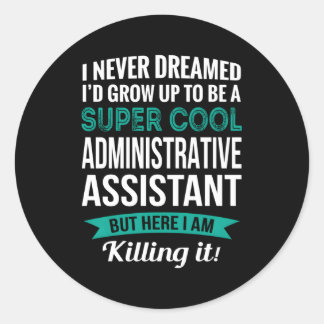Sticker Rond Jour administrateur de l'assistant administratif