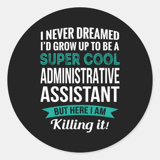 Sticker Rond Jour administrateur de l'assistant administratif (Devant)