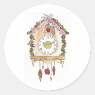 Sticker Rond Jour cinquante-deux - Horloge de coucou